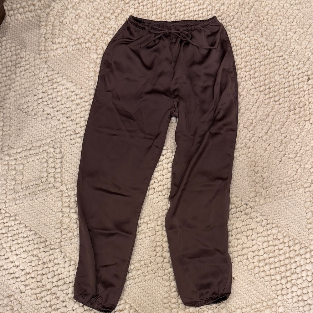 Dark Brown silky pj’s